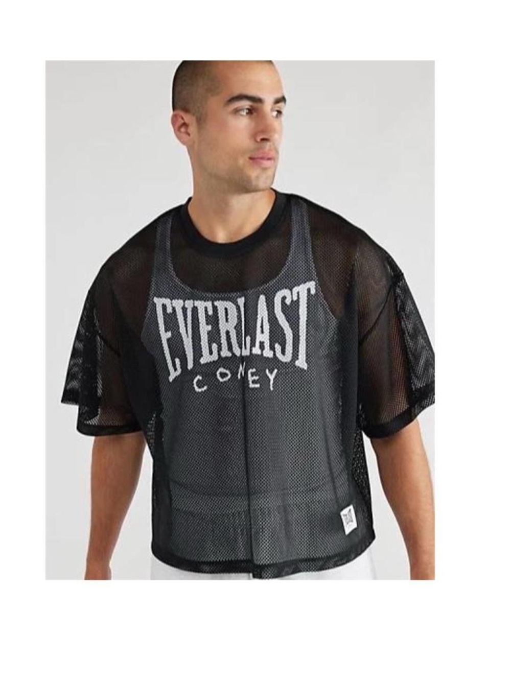 Everlast Coney Island Picnic Men’s Black Mesh Short Sleeve Layering Tee